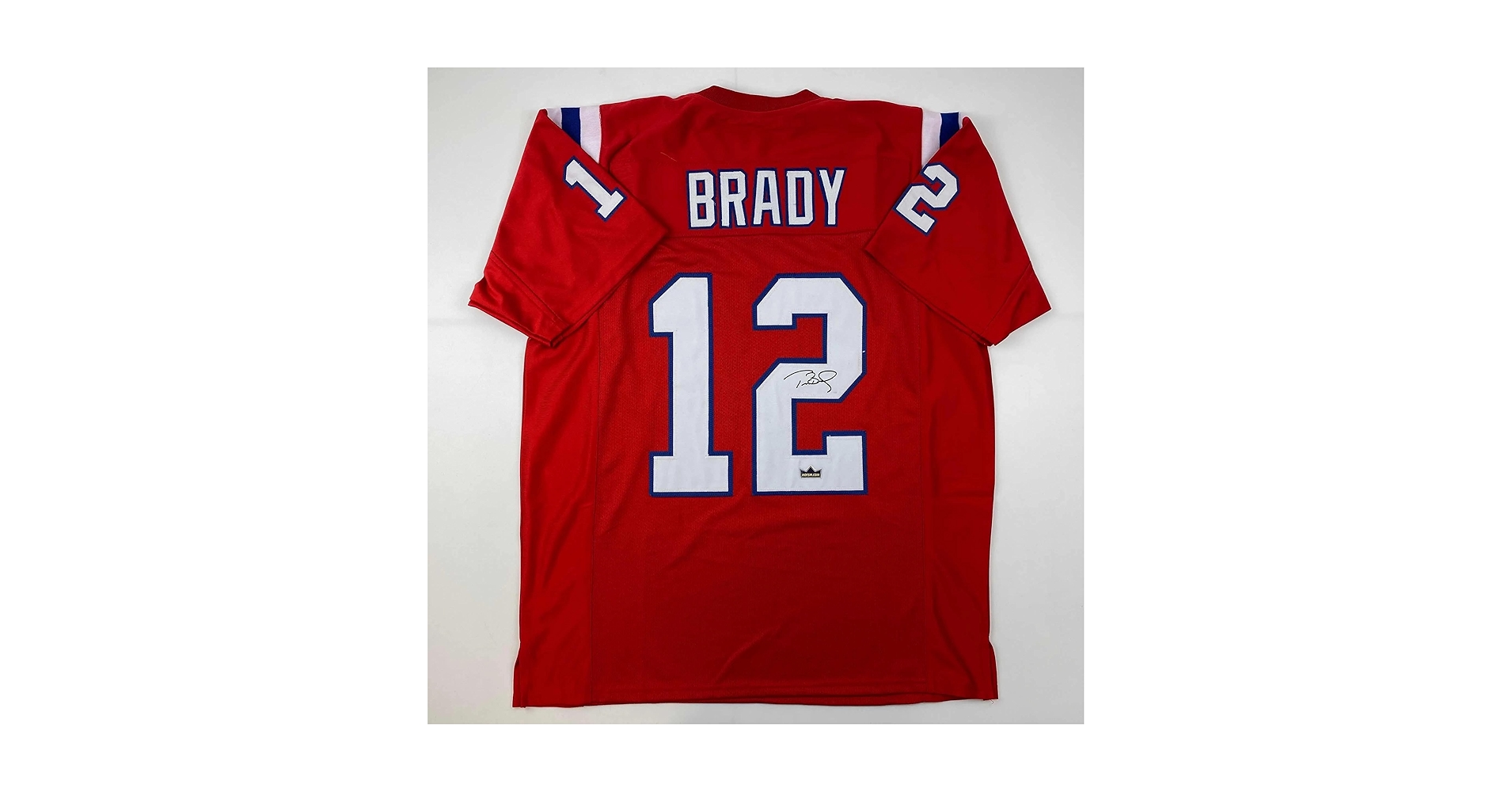 Facsimile Autographed Tom Brady New England Red Reprint